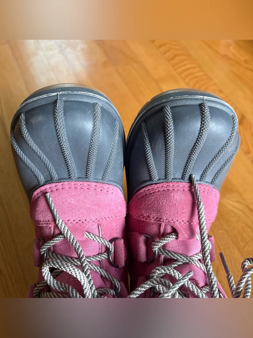 Cat & Jack kit Snow Boots Winter Pink White Gray WaterproofToddler Girls Size 13